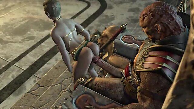 Shao Kahn Dominates Pussy Slave in 3D Mortal Kombat Animation