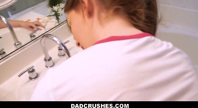 Step-Daughter Gets Deep Dicked While Brushing Teeth