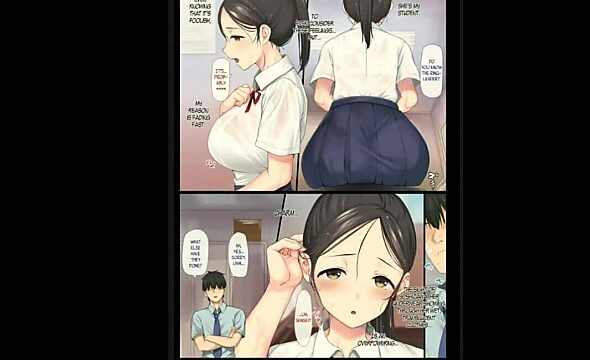 Naughty Teacher Indulges in Big Tits and Ass with Young Hentai Schoolgirl