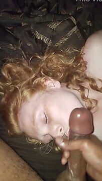 Ginger with amazing booty takes BBC in homemade video