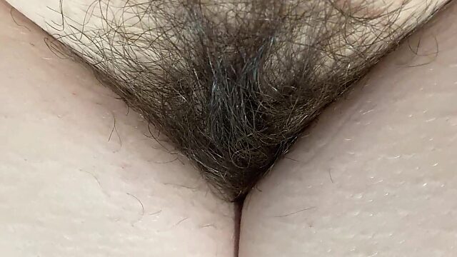 Hairy pussy extreme close-up in 4k HD fetish video