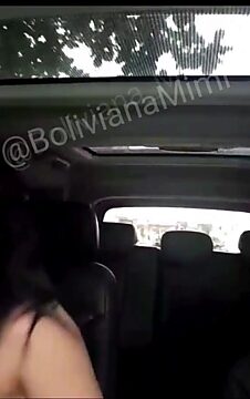 Latina Mimi goes wild in the car, ready to give some unforgettable head and pussy to her man at the motel