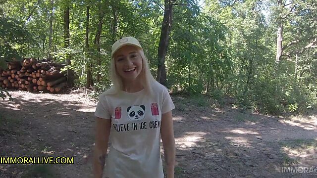 Lost in the Woods with Step-Daddy & Step-Bro - Squirting, Creampies, and Rimjobs in Public