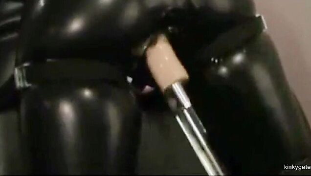 Homemade Latex Slut Gets Pounded by Sex Machine