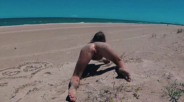 Russian Petite Sasha - Perfectly Naked Beach Dance