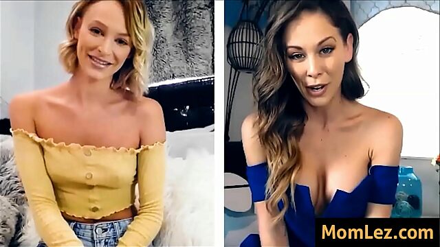 Step-mom and step-daughter get off on video call