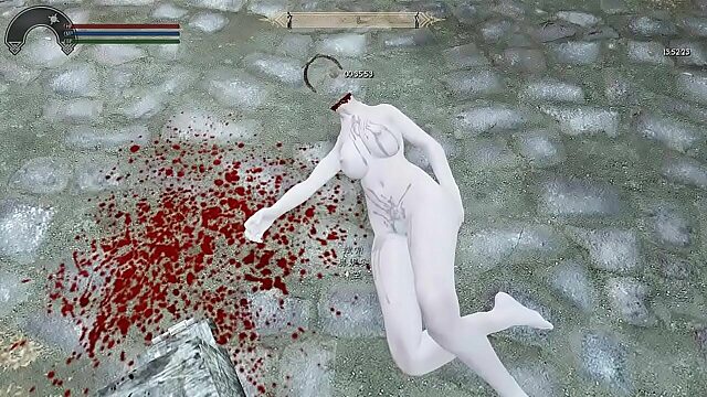 Skyrim slut gets beheaded after rough fuck